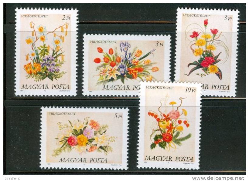 HUNGARY - 1989.Flower Arrangements Cpl. Set MNH! - Unused Stamps