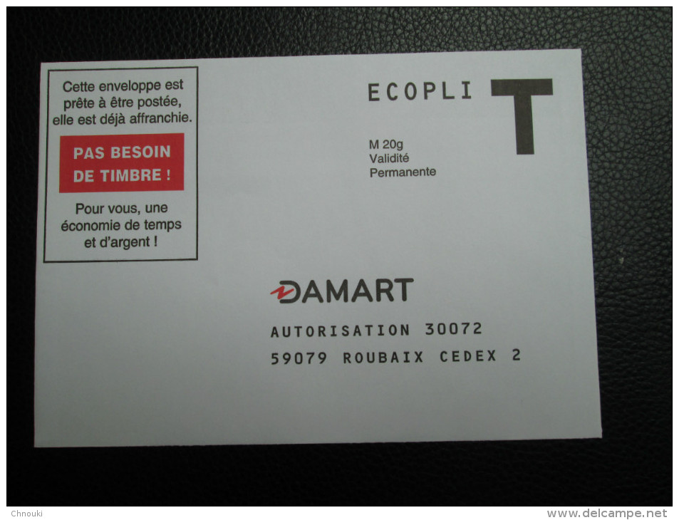 Enveloppe Réponse DAMART - Karten/Antwortumschläge T