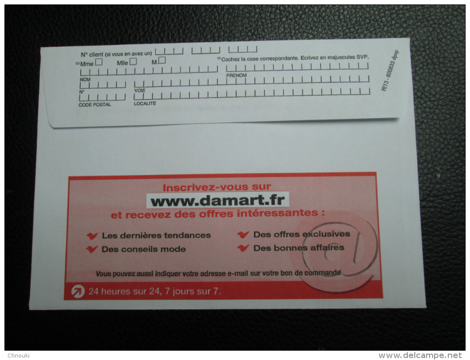 Enveloppe Réponse DAMART - Karten/Antwortumschläge T