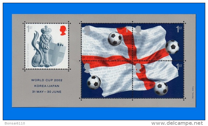 GB 2002-0002, World Cup Football Championship, Japan & Korea, MNH MS - Blocks & Miniature Sheets