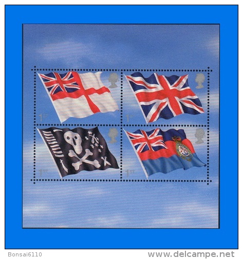 GB 2001-0003, Centenary Of Royal Navy Submarine Service (Flags), MNH MS - Blocks & Miniature Sheets