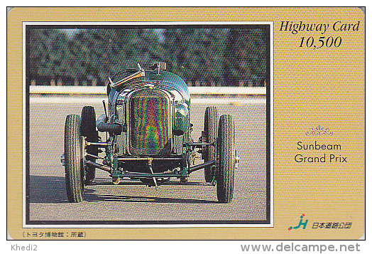 Carte Japon - Vieille Voiture Grande-Bretagne ENGLAND  - SUNBEAM - OLDTIMER Japan Prepaid Card - Auto Karte - HW 1076 - Voitures