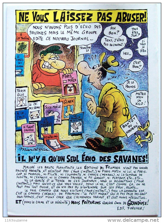 L´ECHO DES SAVANES N° 7 > Gotlib Mandryka Bretécher > Editions Du Fromage 1974 - L'Echo Des Savanes
