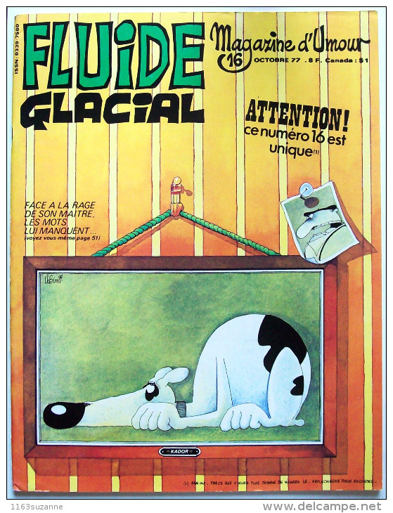 FLUIDE GLACIAL N° 16 > Octobre 1977 > Editions AUDIE - Fluide Glacial