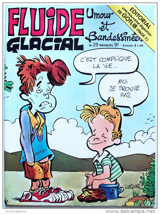 FLUIDE GLACIAL N° 29 > Editions AUDIE 1978 > Avec Une Planche Des IDEES NOIRES De Franquin - Fluide Glacial