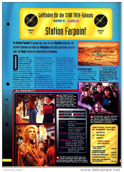 Zeitschrift  Die Offiziellen STAR TREK Fakten Und Infos -  Heft 15 / 1998  -  Die Sikarianer - Station Farpoint - Film & TV