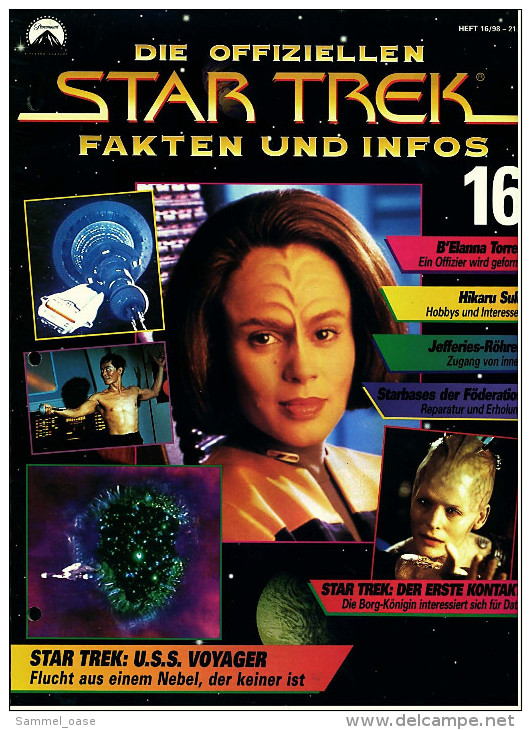 Zeitschrift  Die Offiziellen STAR TREK Fakten Und Infos -  Heft 16 / 1998  -  Der Erste Kontakt - Films & TV