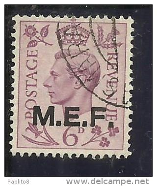 COLONIE OCCUPAZIONI STRANIERE MEF 1943 - 1947 M.E.F. 6 P USED - Occ. Britanique MEF