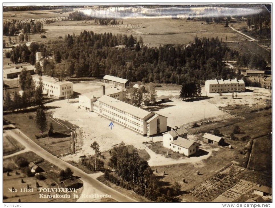 Polvijarvi....kansakoulu Ja Keskikoulu  Finlande ..School .. Belle Vue Aérienne De L école - Finlande