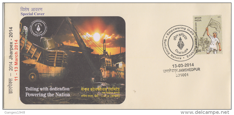 India 2014  Coal Mining, Mining Machines, Coalfields Cover  # 81834   Inde Indien - Minerals