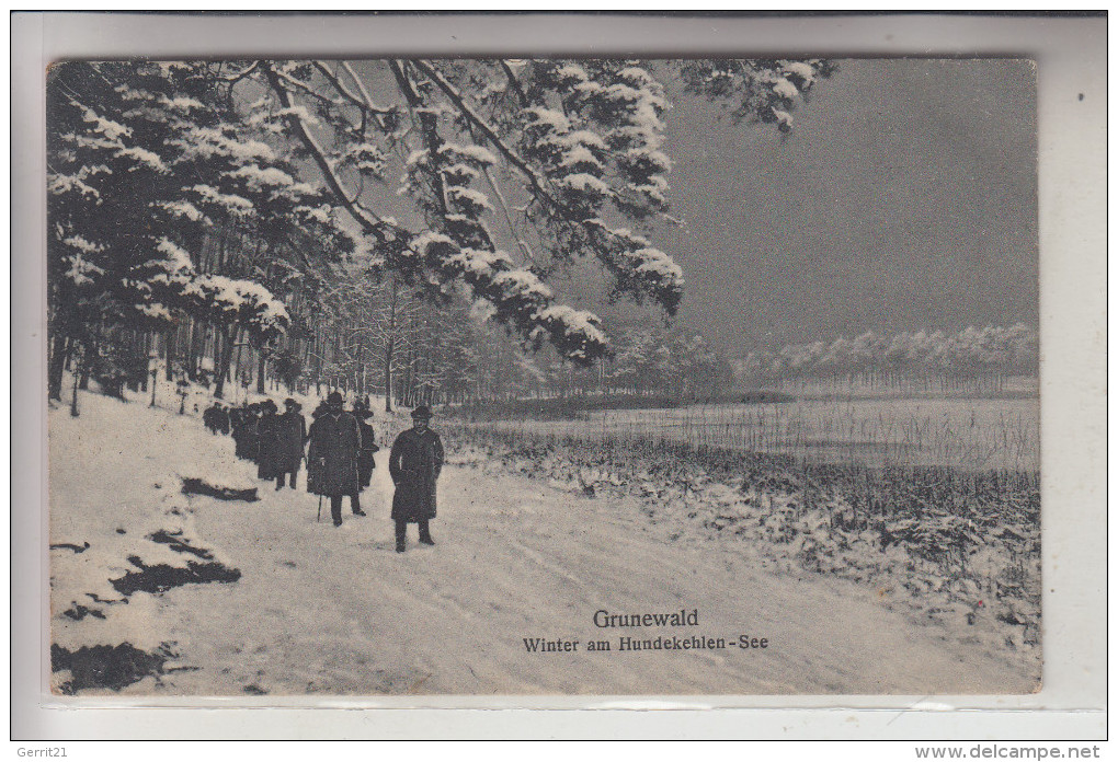 1000 BERLIN - GRUNEWALD, Winter Am Hundekehlensee, 1913 - Grunewald