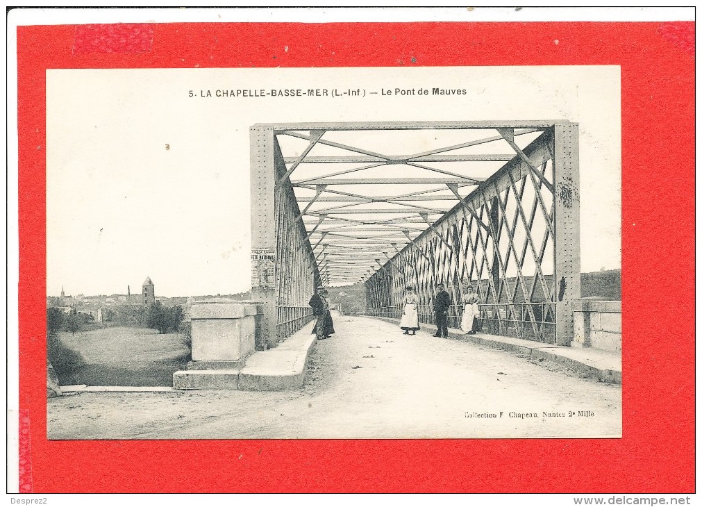 44 LA CHAPELLE BASSE MER Cpa Animée Le Pont De Mauves       5 Chapeau - La Chapelle Basse-Mer