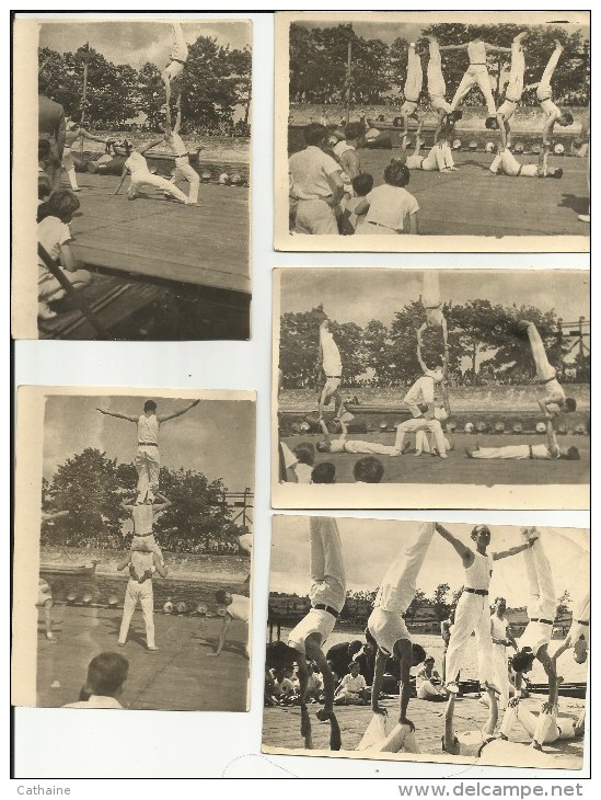 GYMNASTIQUE . DEMONSTRATION DE GYMNASTE .  6  PHOTOS  1939 ?  . MAIS OU A DEFINIR - Gymnastik