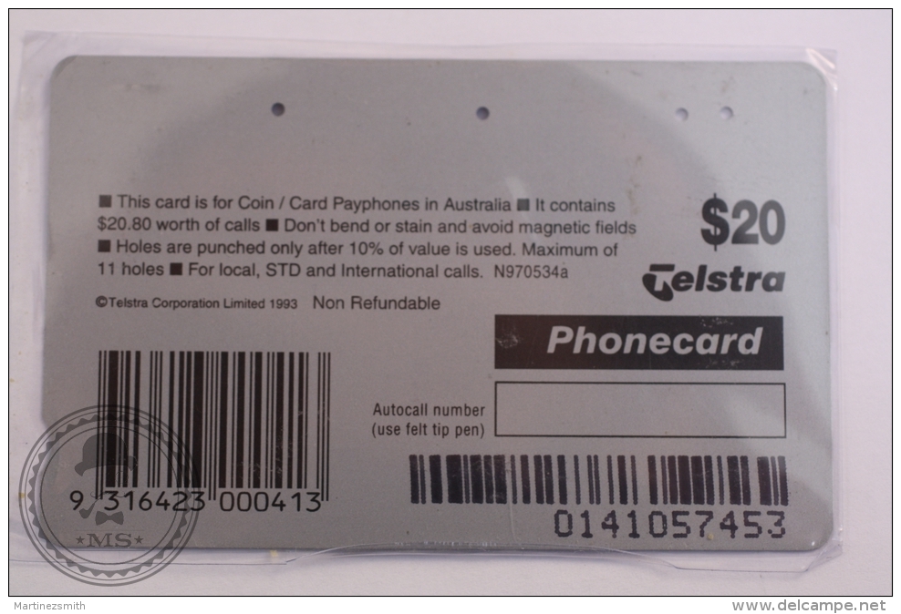 Phone Card Australia, Telstra 20$ - Train/ Railway  Engine/ Locomotive - 1243 Class Locomotive Powerhouse Museum, Sydney - Trenes