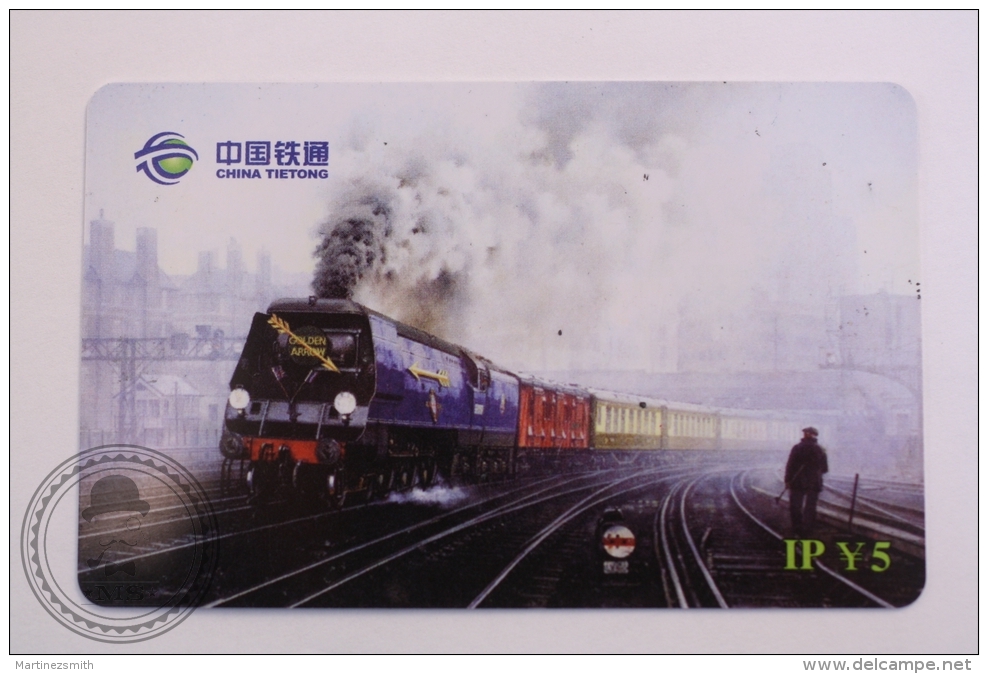 China Tietong Phone Card - Train/ Railway  Engine/ Steam Locomotive , Golden Arrow Train - Trains