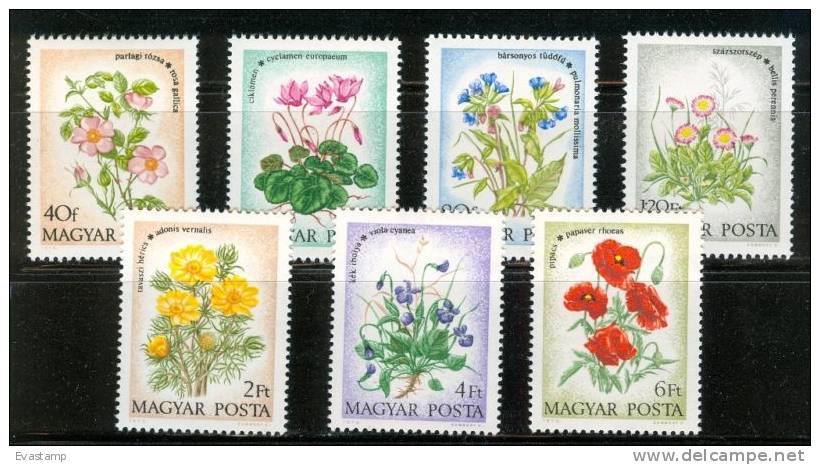 HUNGARY - 1973. Flowers Cpl.Set  Mi:2887-2893. MNH!!! 4.50EUR - Ungebraucht