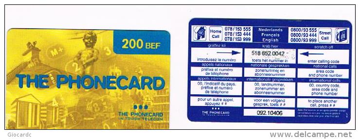 BELGIO (BELGIUM) - INTOUCH   (REMOTE)  -  200 BEF     - USED °  -  RIF. 5072 - [2] Prepaid & Refill Cards