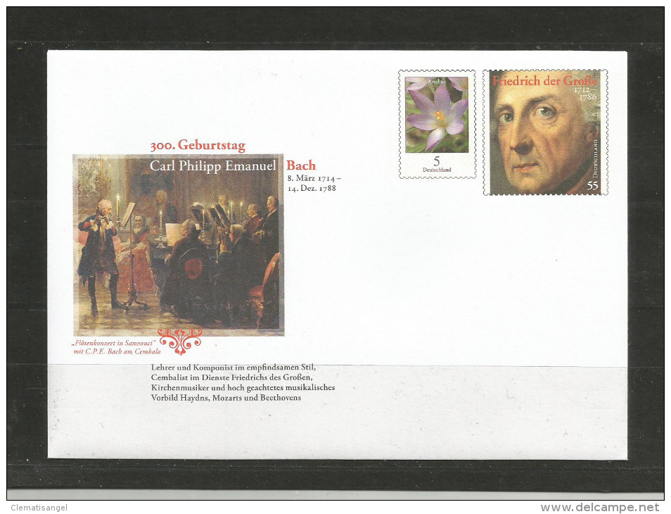 TOP!! GEBURTSTAG BACH * FRIEDRICH DER GROSSE MIT 5 CENT * UNGEBRAUCHT * 2012  **!! - Buste - Nuovi