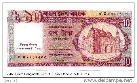 6-287. Billete Bangladesh. P-33. 10 Taka - Bangladesh