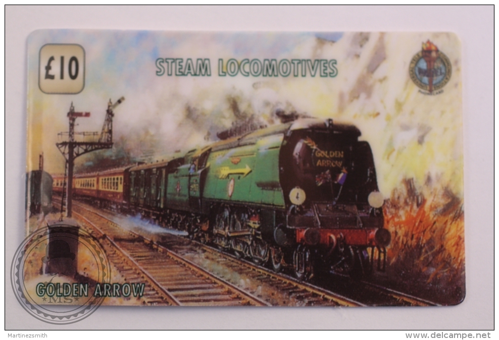 Unitel Limited Edition Prepaid Phone Card - Train/ Railway  Engine/ Locomotive - American Railways: Golden Arrow - Trenes