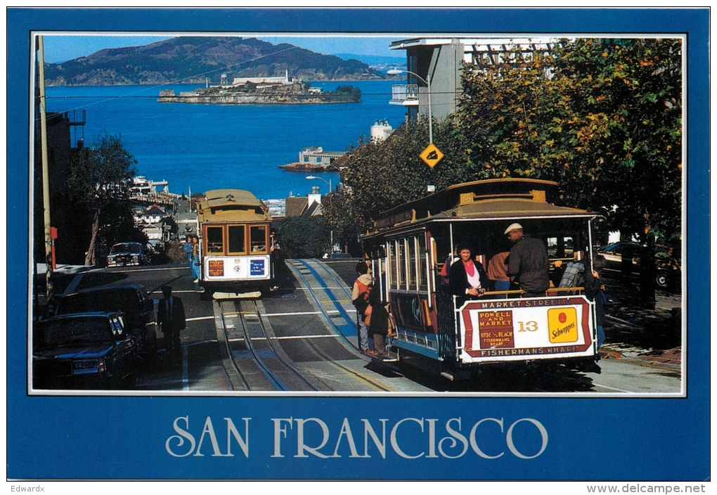 Cable Cars, Hyde Street, San Francisco, California, United States US Postcard #2 - San Francisco