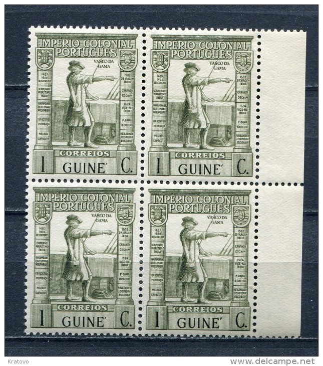 Portuguese Guinea 1938 Sc# 233 Vasco Da Gama Block Of 4 MNH - Portuguese Guinea