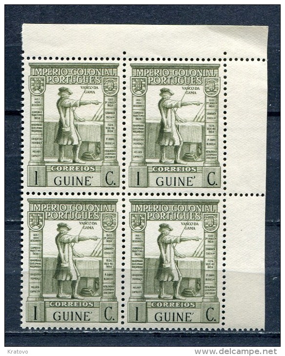 Portuguese Guinea 1938 Sc# 233 Vasco Da Gama Block Of 4 MNH - Portuguese Guinea