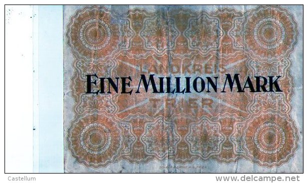 EIN MILLION MARK-( République Weimar) 6-08-1923 - 1 Miljoen Mark