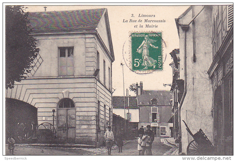 23423 -LIMOURS EN ESSONNE La Rue De Marcoussis Et La Mairie  -3 Lib Nouvelle Rambouillet - - Limours