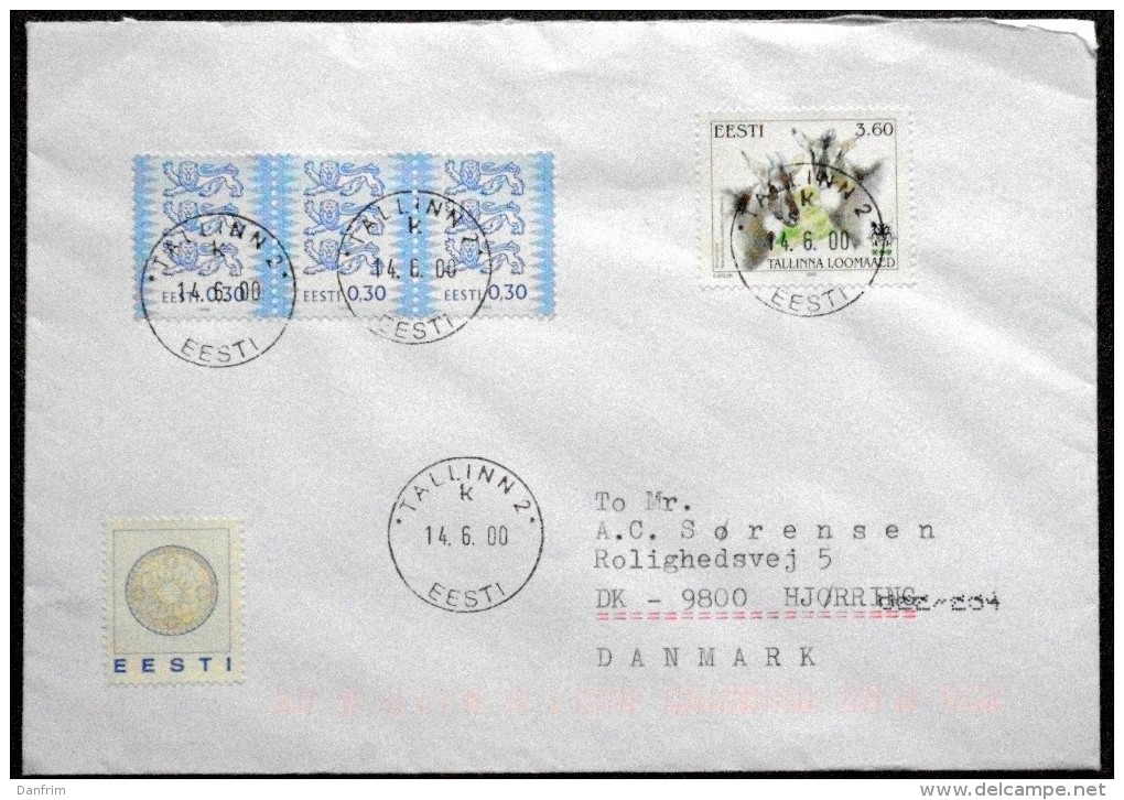 Estonia 2000 Letter To Denmark  MiNr.( Lot 2711 ) - Estonia