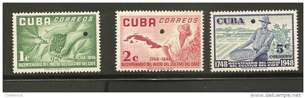 O) 1948 CARIBE, COFFEE, PUNCH PROOFS , FILE COPY FINAL PROOF, XF - Imperforates, Proofs & Errors