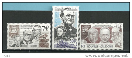 Société D'Etudes Historiques. Personnalités Néo-Caledoniennes.  3 T-p Neufs **. Côte 12.50 € - Nuovi