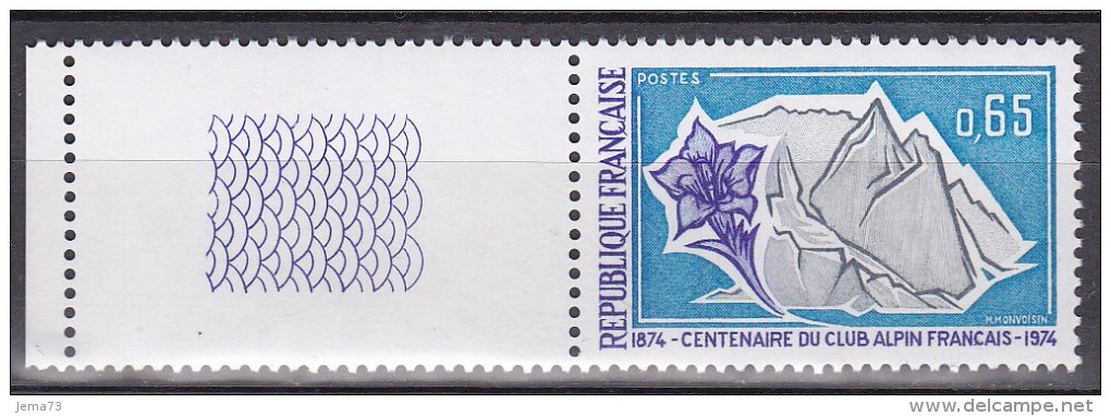 N° 1788 Centenaire Du Club Alpin Français: Gentiane Et Glacier: - Unused Stamps