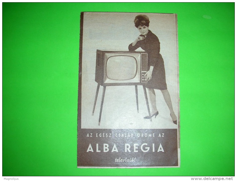 Television Shop,TV Store, Alba Regia,advertising Sheet,magazine Reklame,Hungary,vintage - Television