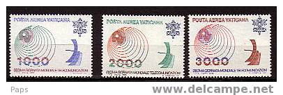 1978-VATICAN-Y&T P.A.N° 63/65** TELECOMMUNICATIONS - Poste Aérienne