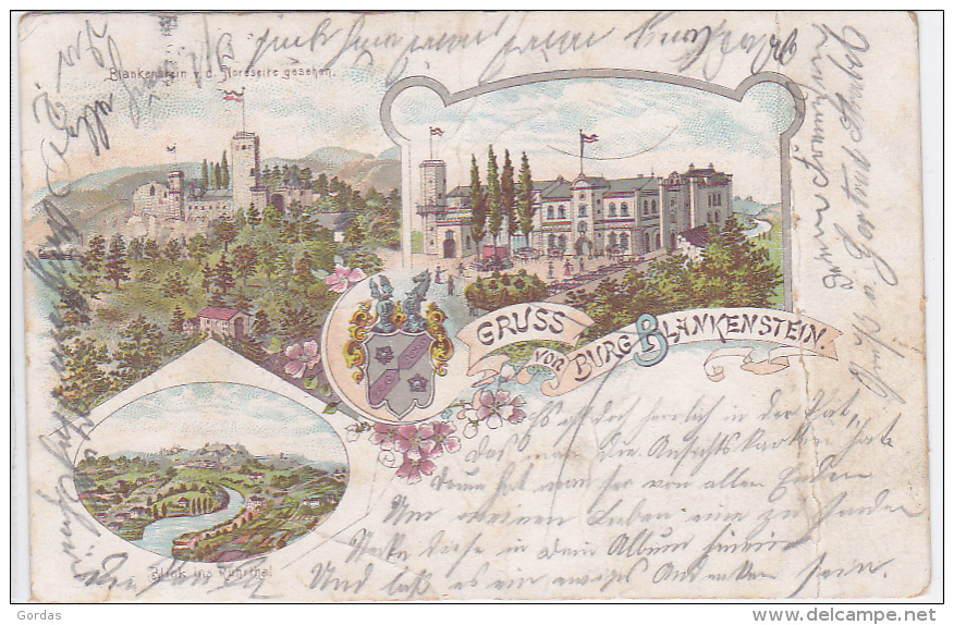 Germany - Burg Blankenstein - Litho - 1899 - Zug Stampel - Neustadt / Orla