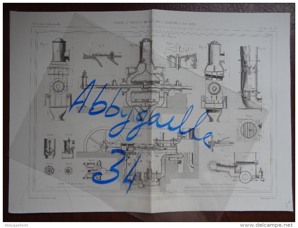 POMPE ET MACHINE POUR L'ELEVATION DES EAUX Publication Industrielle - Maschinen