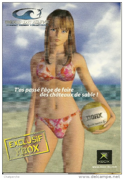 SPORT VOLLEY-BALL  LOT 3 CPM JOLIES FEMMES SEXY POITRINE SEINS PUBLICITE CONSOLES JEUX XBOX ED CART'COM - Volleyball