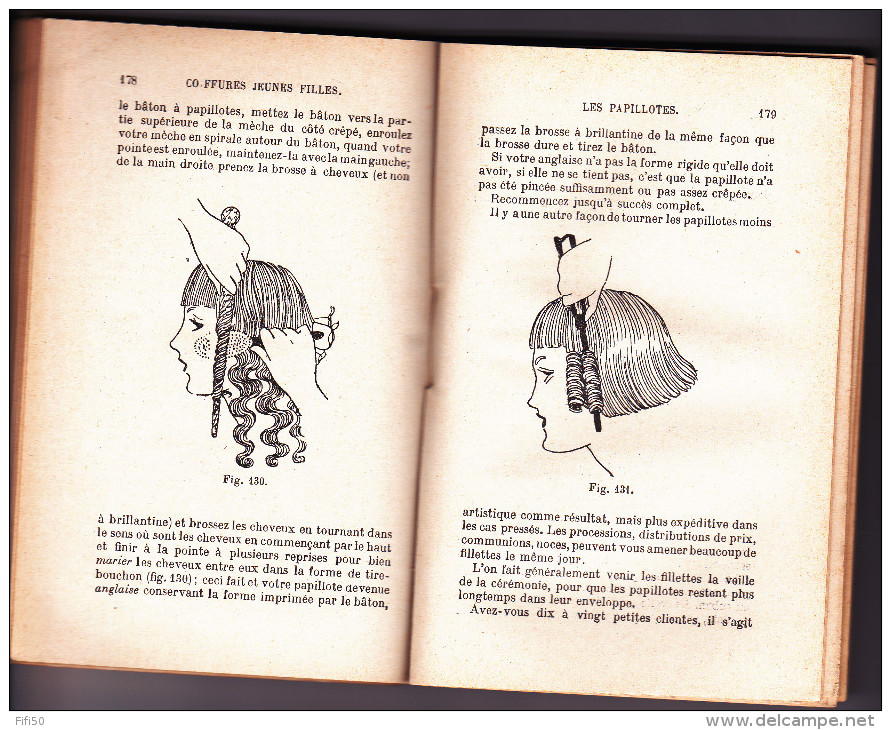 Rare Manuel Du Coiffeur Spale 1933  Techniques De Coupe  Mise En Forme Styles Postiche Tresse Perruque Manucure Massages - Fashion