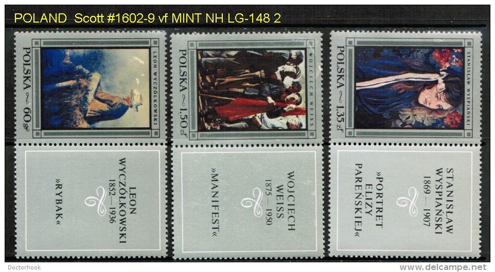 POLAND   Scott  # 1602-9**  VF MINT NH  PAIRS WITH LABLE - Unused Stamps