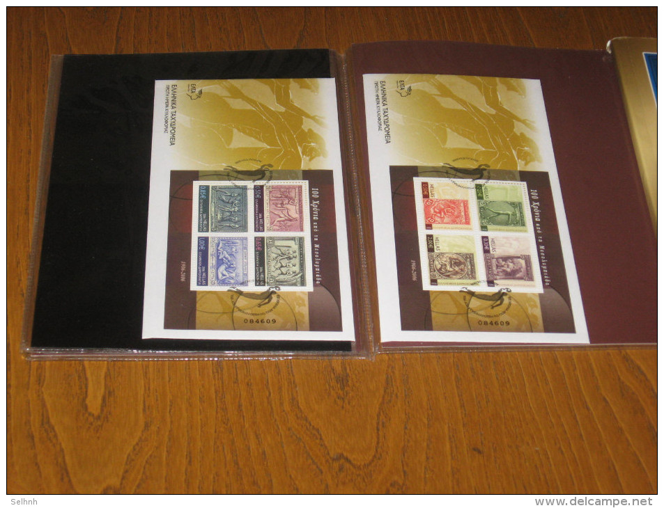 GREECE GRECE 100 YEARS OF OLYMPIC GAMES OF 1906 LUXURY SET PACK - Hojas Bloque