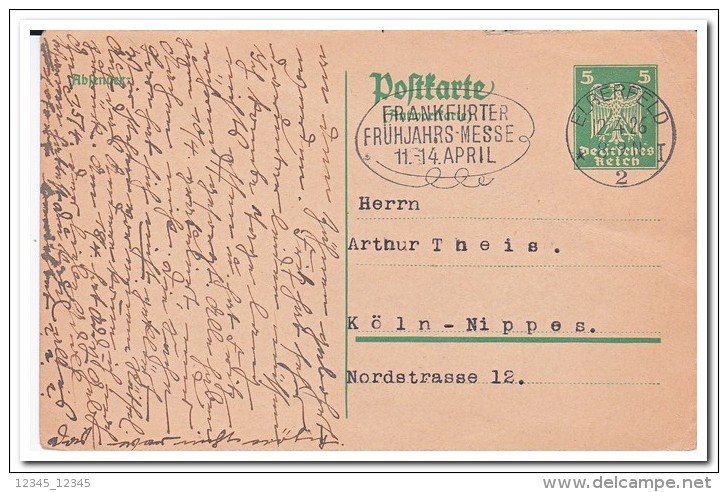 Deutsches Reich 1926 Postcard, Stempel Elberfeld - Brieven En Documenten