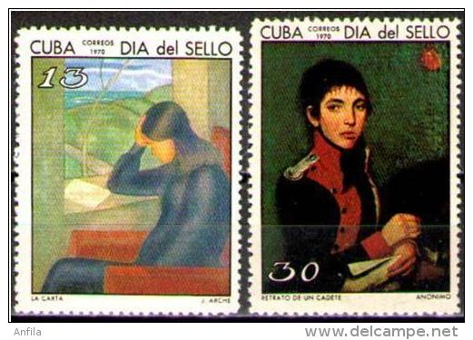 Caribbean Island 1970 - Stamp Day- Art. Painting Gemalde   Mi.1596-1597 MNH (**) - Neufs