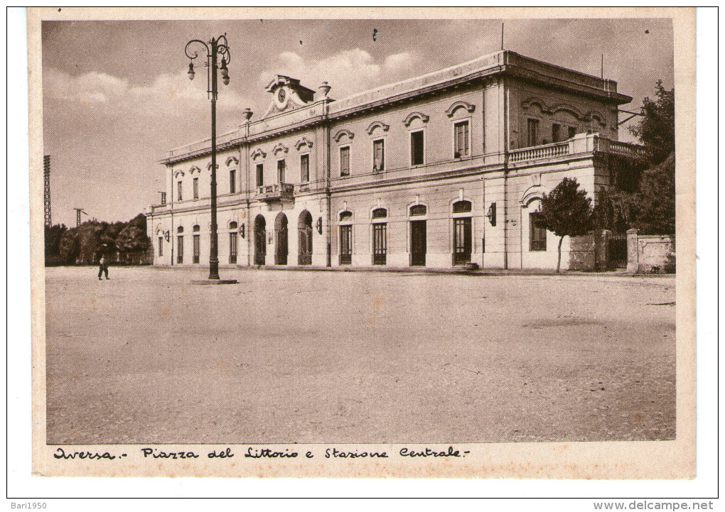 Aversa - Piazza  Del Littorio E Stazione Centrale - Aversa