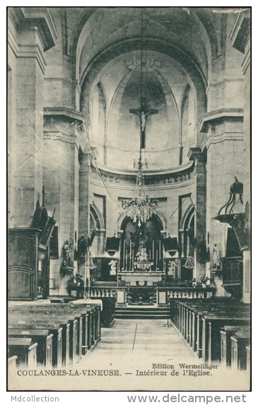 89 COULANGES LA VINEUSE / Intérieur De L'Eglise / - Coulanges La Vineuse