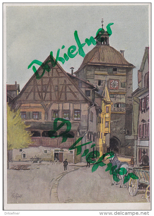 Esslingen Am Neckar, Wolfstor, Zeichnung Von Karl Fuchs, Um 1940 - Esslingen