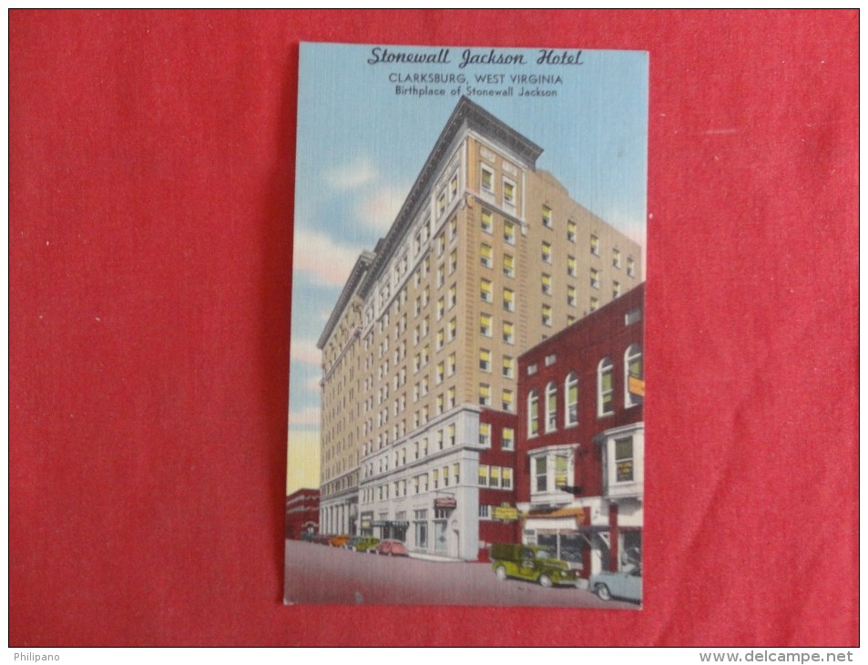 West Virginia > Clarksburg Stonewall Jackson Hotel 1952 Cancel    Ref 1252 - Clarksburg