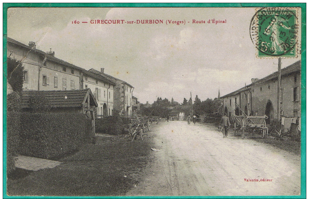 WW - CPA VOSGES (88) - GIRECOURT-SUR-DURBION - ROUTE D'EPINAL - Autres & Non Classés