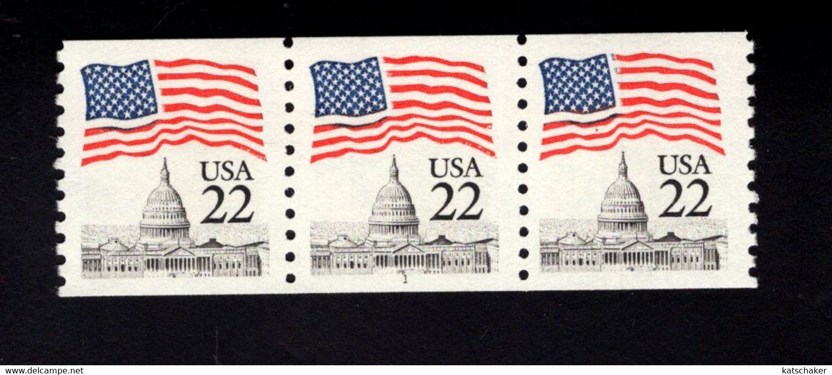 244414461 1985 (XX) POSTFRIS MINT NEVER HINGED  SCOTT 2115A PCN1 FLAG OVER CAPITOL - Rollenmarken (Plattennummern)