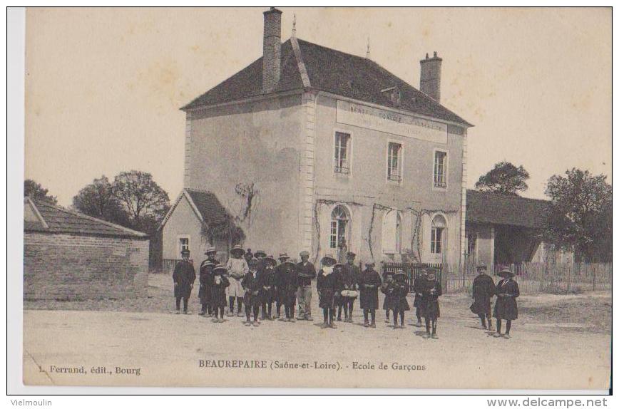 BEAUREPAIRE 71 ECOLE DE GARCONS GROUPE D'ENFANTS BELLE CARTE ANIMEE RARE !!! - Autres & Non Classés